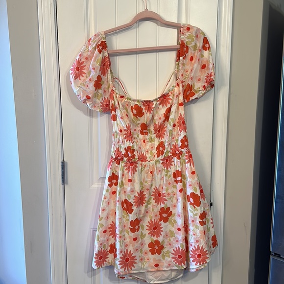 Sabo Skirt Yasmin Dress Pink Red Floral Size XL - Picture 3 of 12